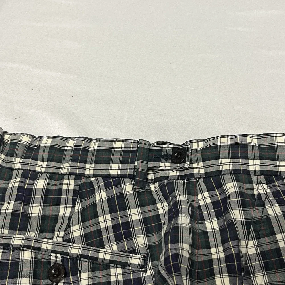 Vintage Polo Ralph Lauren Plaid Chino Shorts Men's 36 Preppy Adjustable Waist